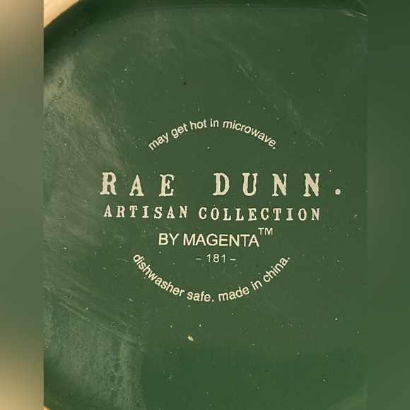 Rae Dunn Merry Christmas Reindeer Double Sided Green Mug - Picture 3 of 3